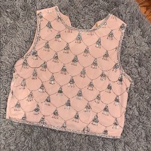 Pink Sequin Top